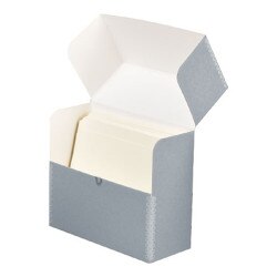 Letter Size Blue-Gray Flip-Top Shel